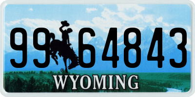 WY license plate 9964843