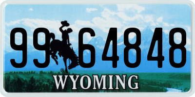 WY license plate 9964848
