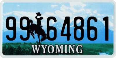 WY license plate 9964861