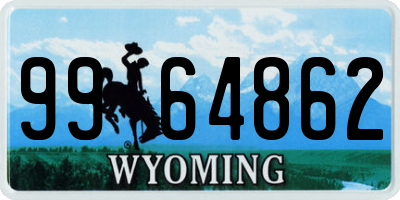 WY license plate 9964862