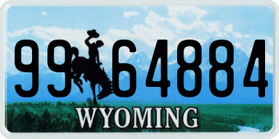 WY license plate 9964884