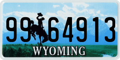 WY license plate 9964913