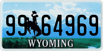 WY license plate 9964969