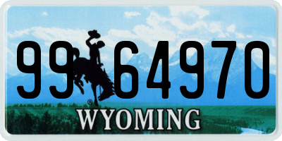 WY license plate 9964970