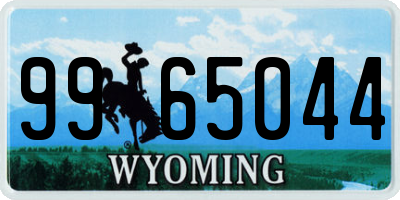 WY license plate 9965044