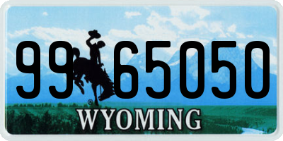 WY license plate 9965050