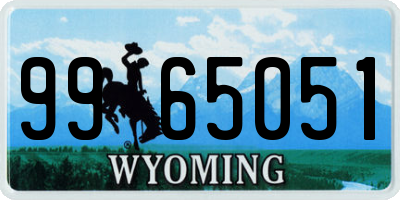 WY license plate 9965051