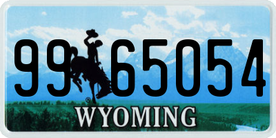 WY license plate 9965054