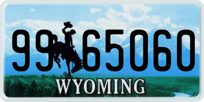 WY license plate 9965060