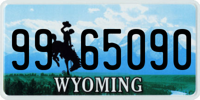 WY license plate 9965090