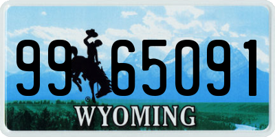 WY license plate 9965091