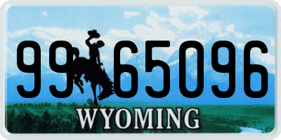 WY license plate 9965096