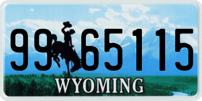WY license plate 9965115