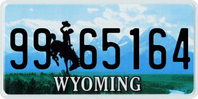 WY license plate 9965164