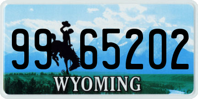 WY license plate 9965202
