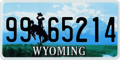 WY license plate 9965214
