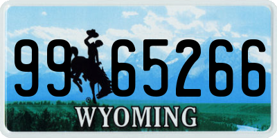 WY license plate 9965266