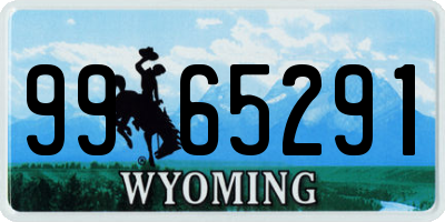 WY license plate 9965291