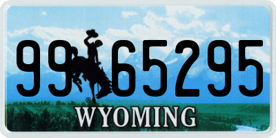 WY license plate 9965295