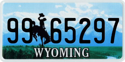 WY license plate 9965297