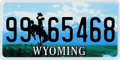 WY license plate 9965468