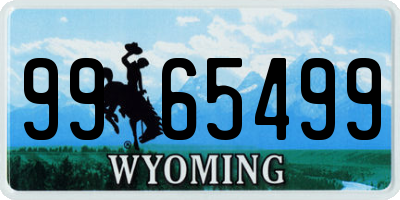 WY license plate 9965499