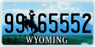 WY license plate 9965552