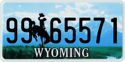 WY license plate 9965571