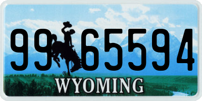 WY license plate 9965594