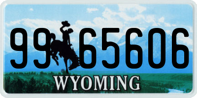 WY license plate 9965606