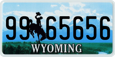 WY license plate 9965656