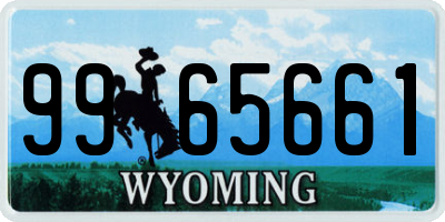 WY license plate 9965661