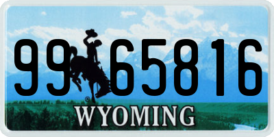 WY license plate 9965816