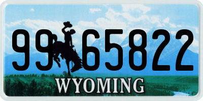 WY license plate 9965822