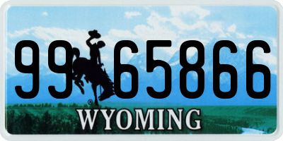 WY license plate 9965866