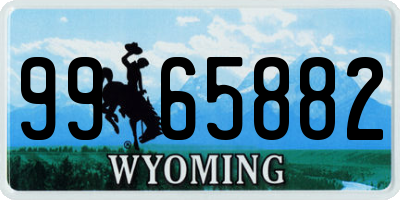 WY license plate 9965882