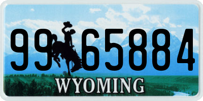 WY license plate 9965884