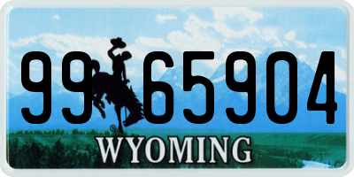 WY license plate 9965904