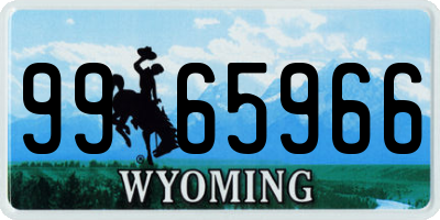 WY license plate 9965966