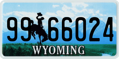 WY license plate 9966024