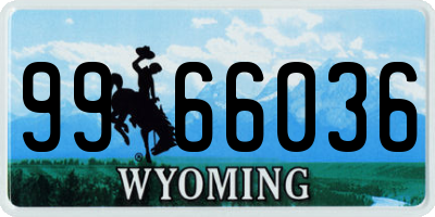 WY license plate 9966036