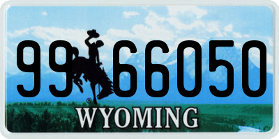 WY license plate 9966050