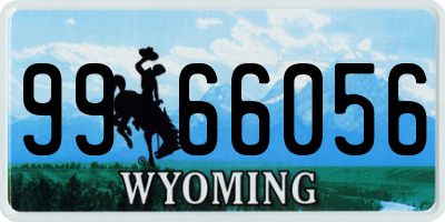 WY license plate 9966056