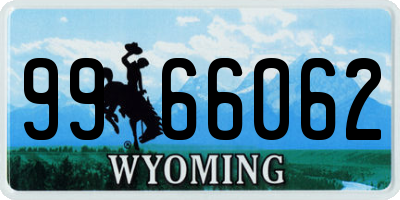 WY license plate 9966062