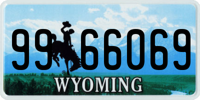 WY license plate 9966069