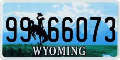 WY license plate 9966073