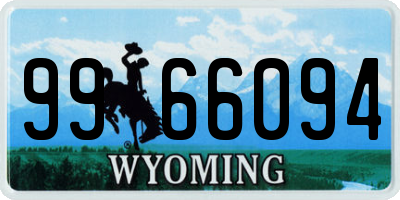 WY license plate 9966094