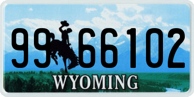 WY license plate 9966102