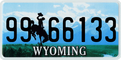WY license plate 9966133