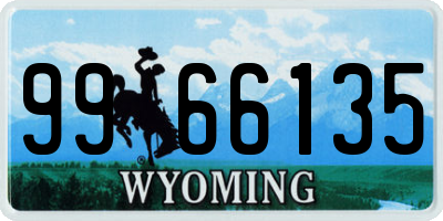 WY license plate 9966135